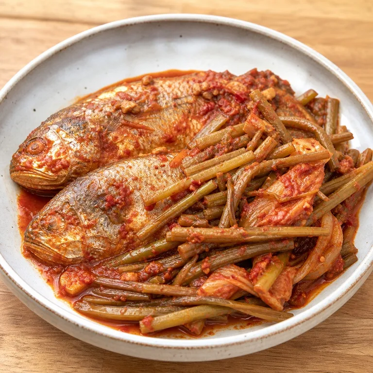 고구마줄기김치조기