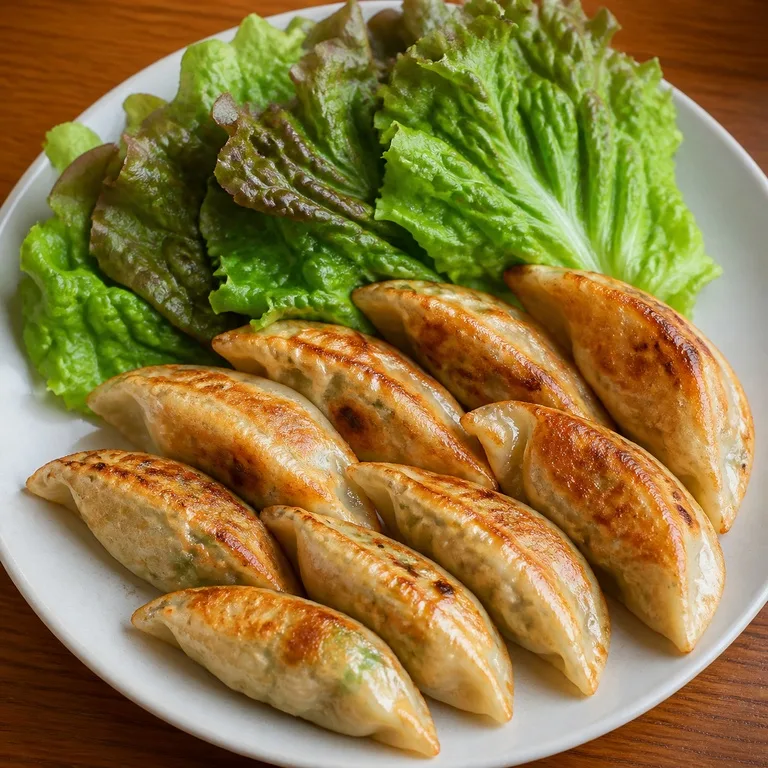 焼き餃子サンチュ