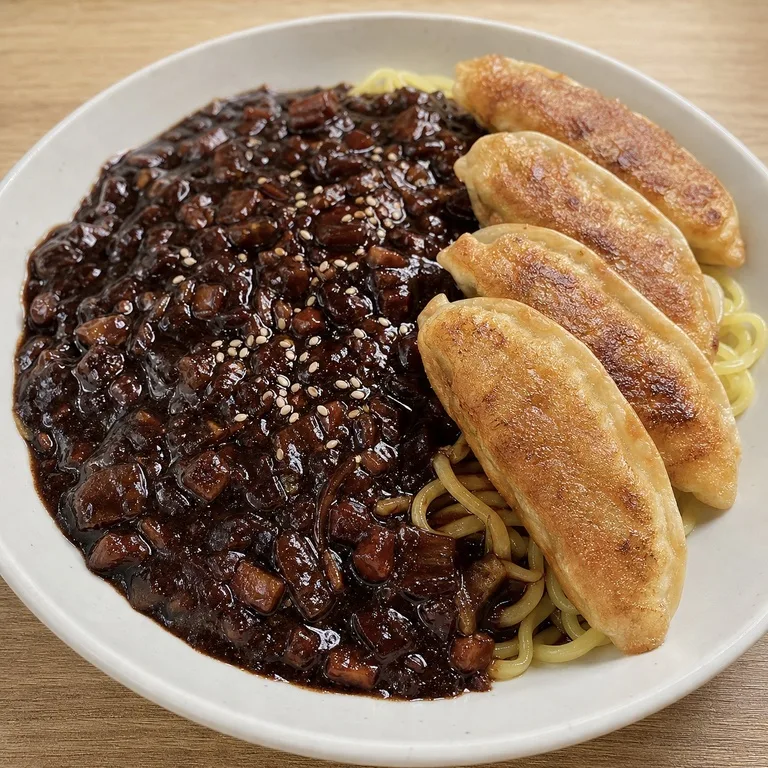 焼き餃子ジャージャー和え