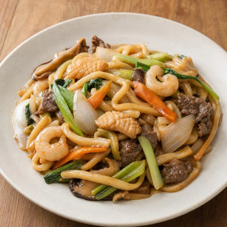 オイスターソース焼きうどん
