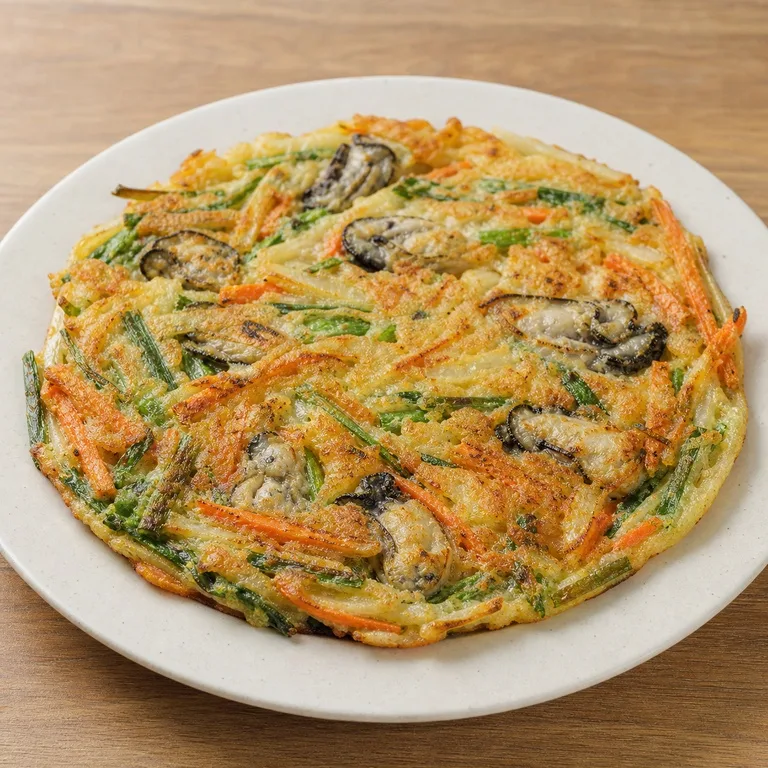 牡蠣野菜チヂミ