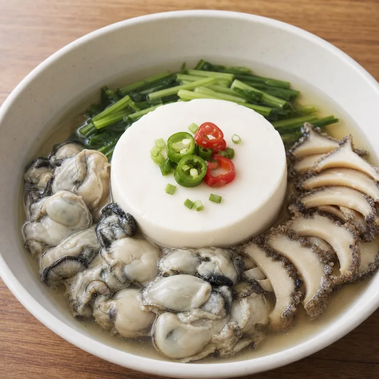牡蠣アワビ絹ごし豆腐