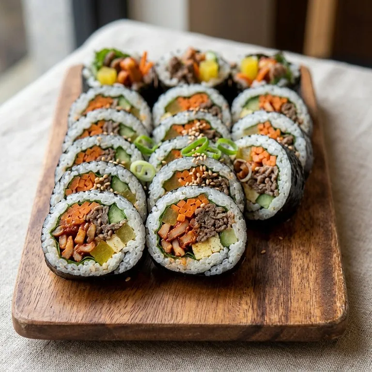 គីមបាប់សាច់អាំងនិងមឹកហឹរ