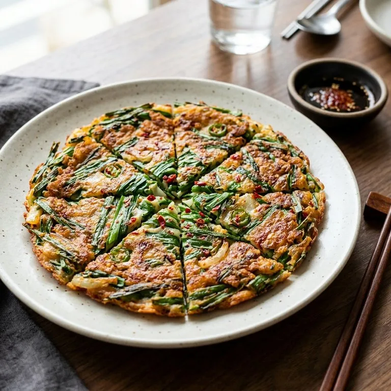 Pancake Kucai Pedas