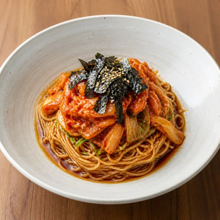 김치간장국수