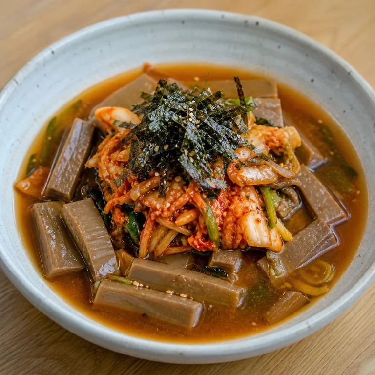 김치도토리묵사발