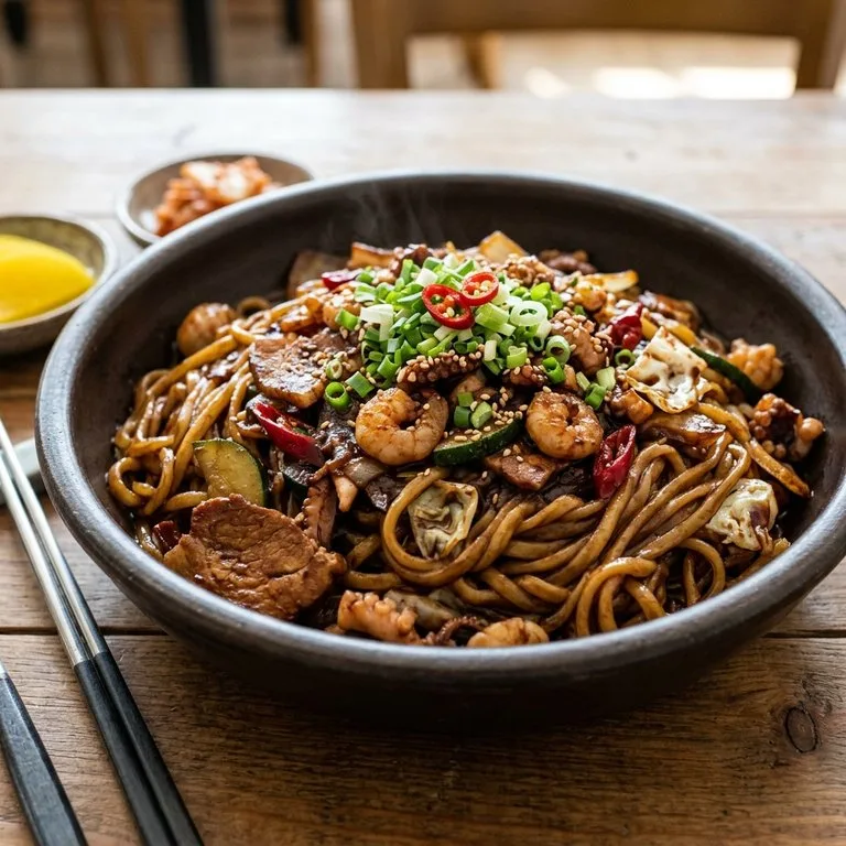 Jjajang Makanan Laut Platter Pedas