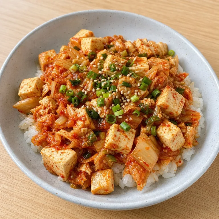 김치두부덮밥