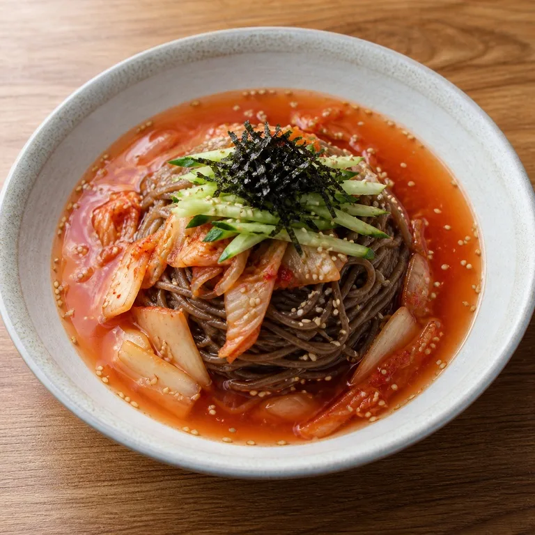 김치말이막국수
