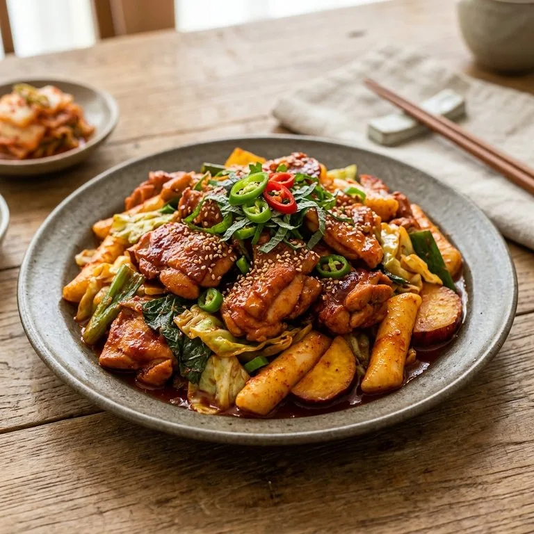 Platter Dakgalbi Pedas