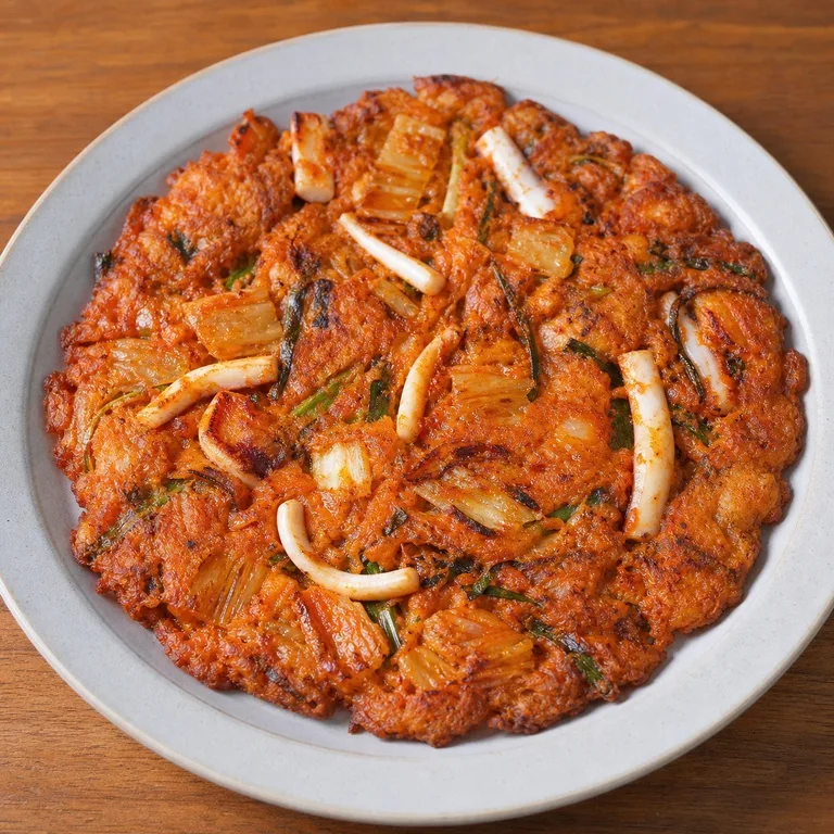 Gimchi Ojingeo Bindaetteok