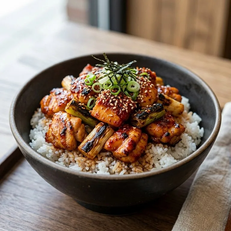 Nasi Mangkuk Yakitori Pedas