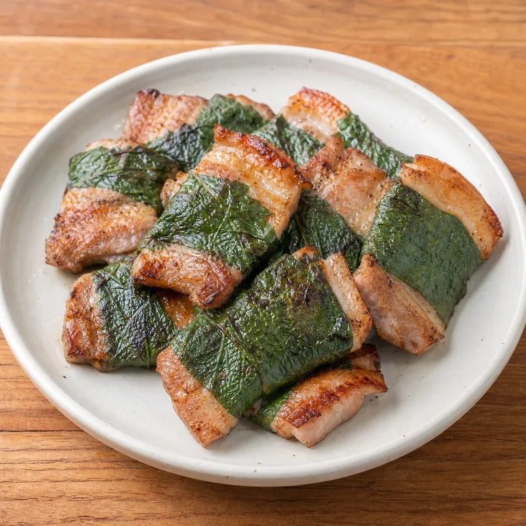 Kkaennip Samgyeopsal