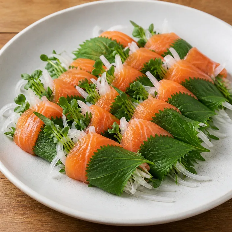 Hoja de Perilla y Salmón