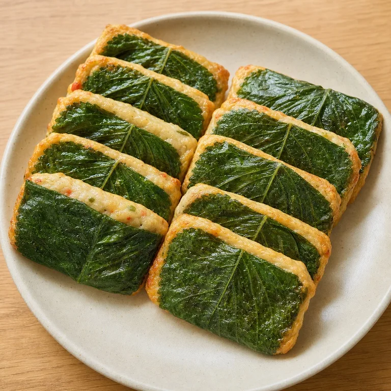 Pastel de Pescado con Hoja de Perilla