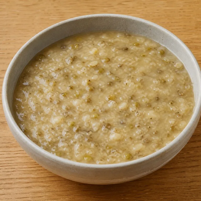 皮ごと食べる緑豆粥