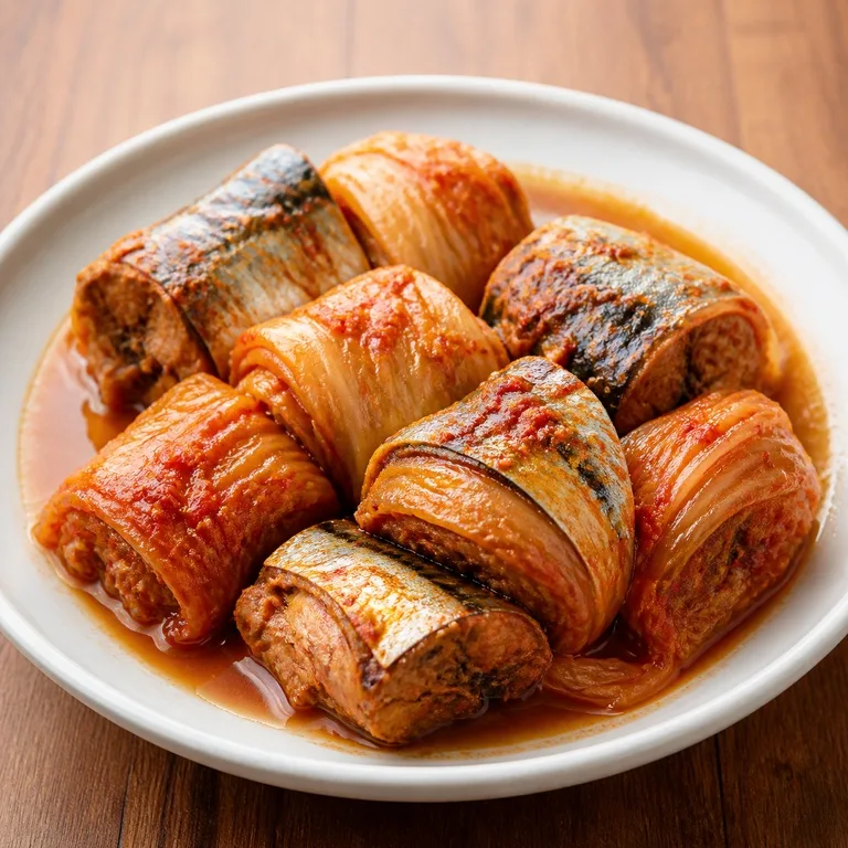 꽁치김치말