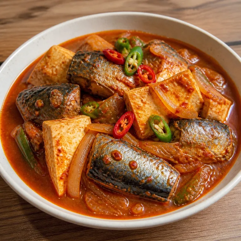 꽁치두부짜글