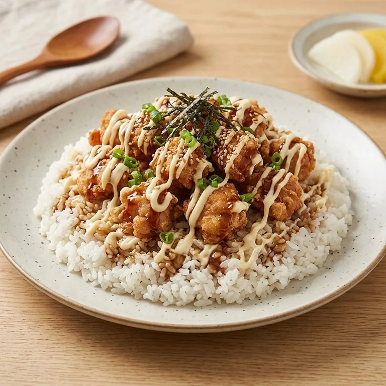 ข้าวไก่ทอดมายองเนสไซส์จัมโบ้
