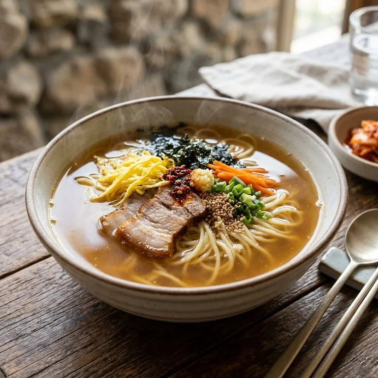 ก๋วยเตี๋ยวเนื้อน้ำซุปปลาแอนโชวี่