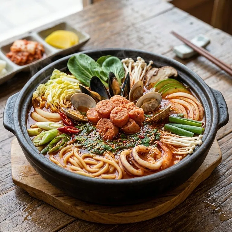 หม้อไฟจัมปงไข่ปลาพอลแลครสเผ็ด