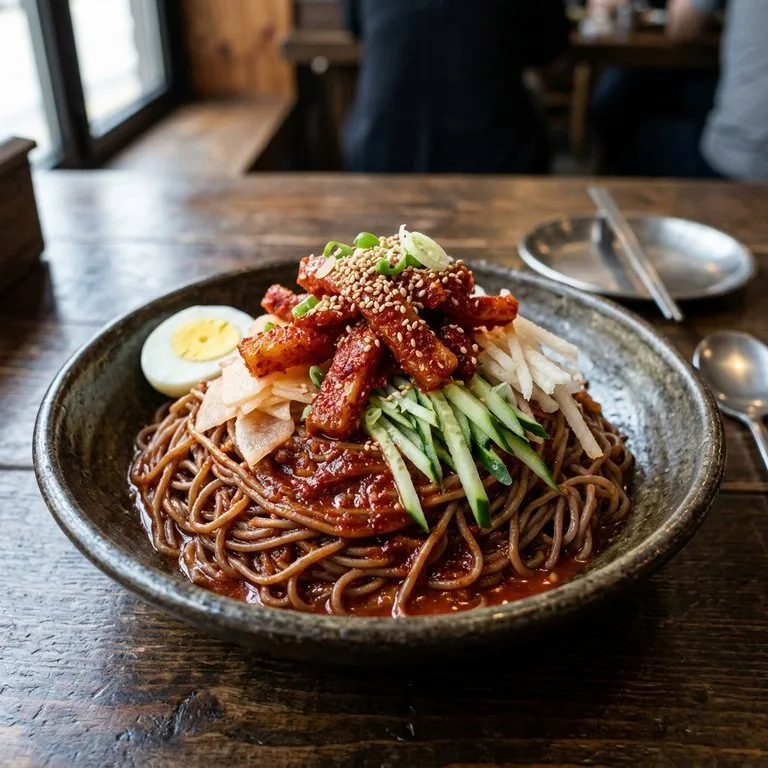 บะหมี่เย็นคลุกปลาพอลล็อค