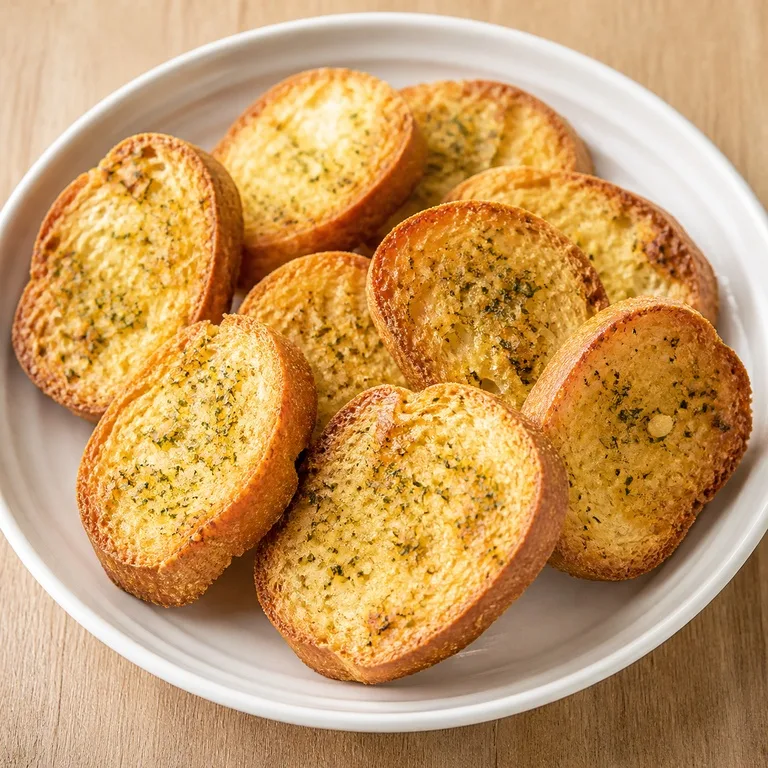 Rusk bawang putih tanpa mentega