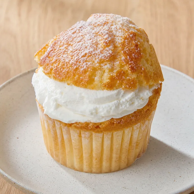 Muffin krim segar tanpa mentega
