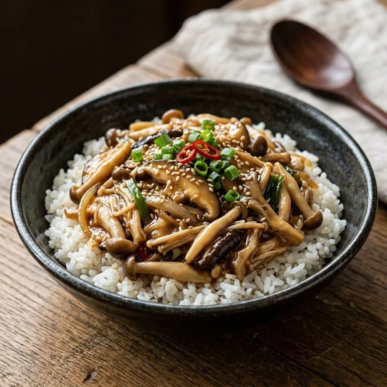 ข้าวหน้าเห็ดรวม