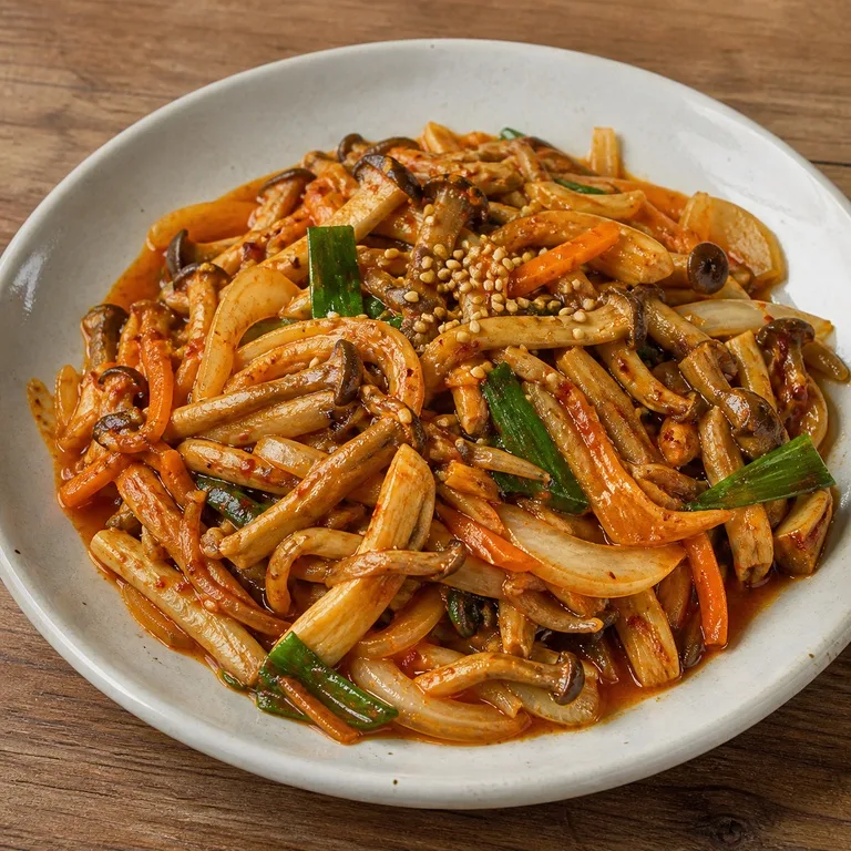 เห็ดนางฟ้าผัดเผ็ด