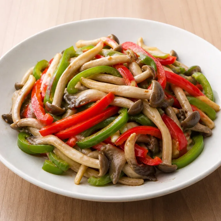 เห็ดนางฟ้ากับพริกหวาน