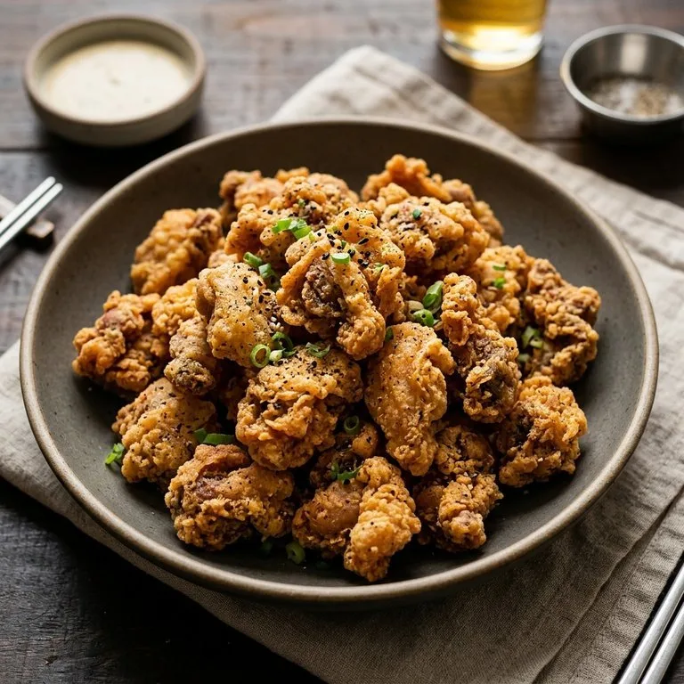 กึ๋นไก่ชุบแป้งทอด