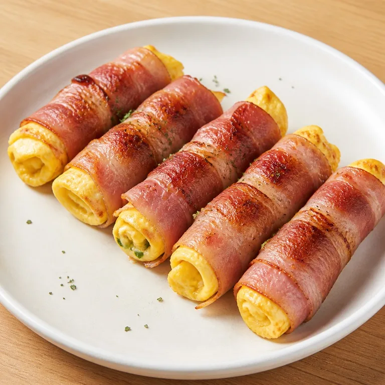 卵ベーコン巻き