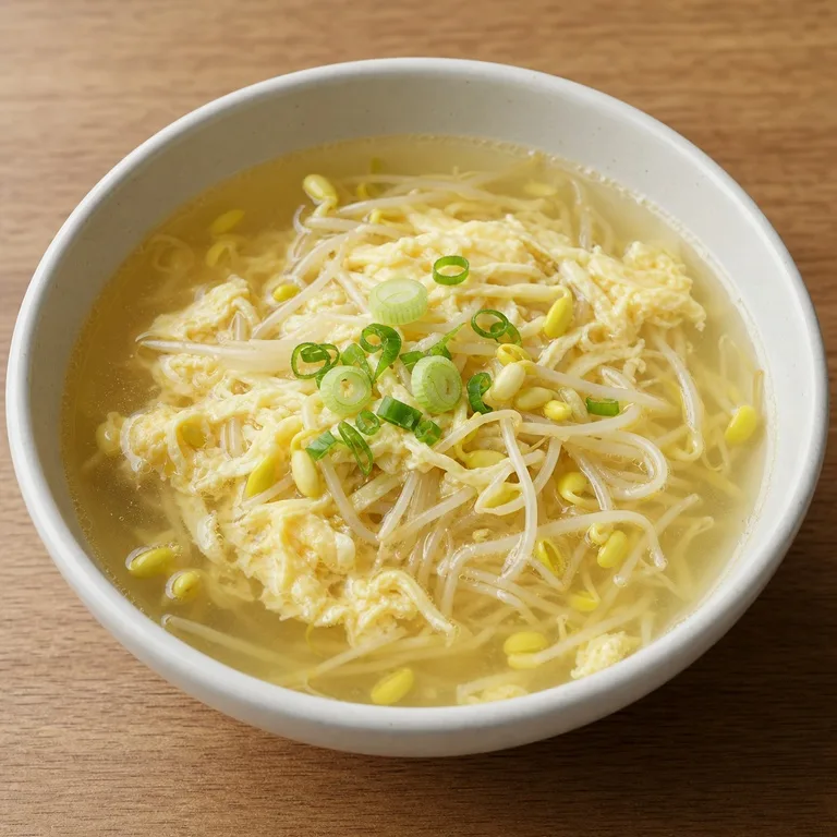 卵豆もやしスープ
