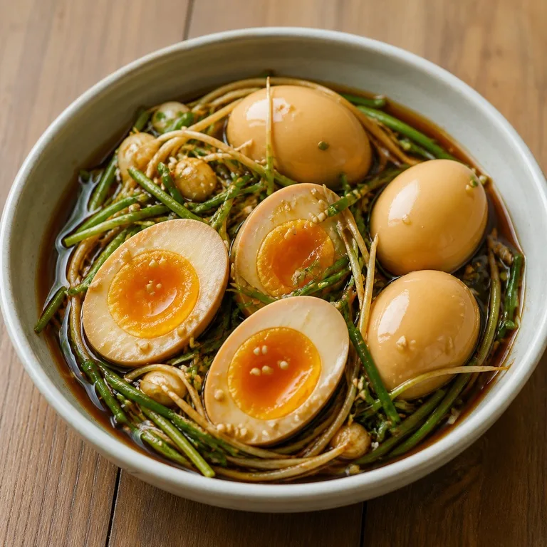 Telur Rebus Kecap Kucai Liar