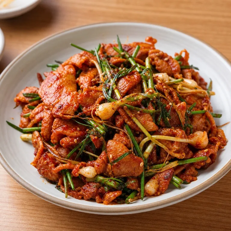Bulgogi Babi dengan Kucai Liar
