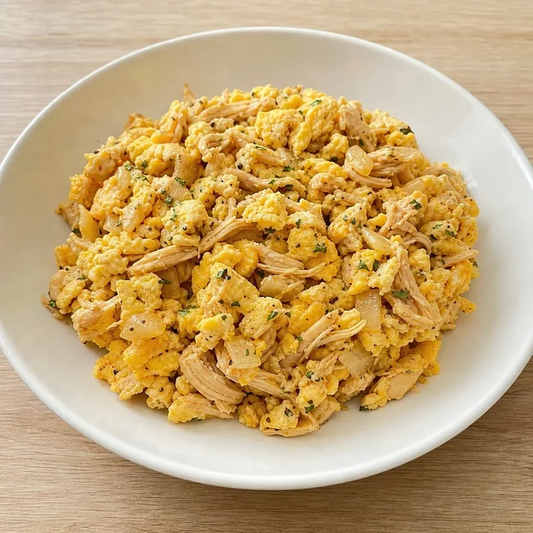 อกไก่ผัดไข่