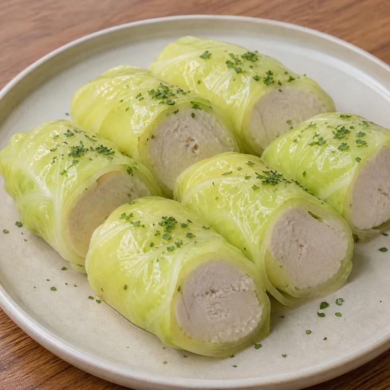 อกไก่ห่อกะหล่ำปลี