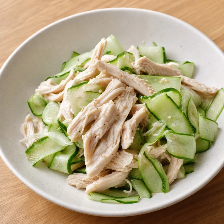 สลัดอกไก่แตงกวา