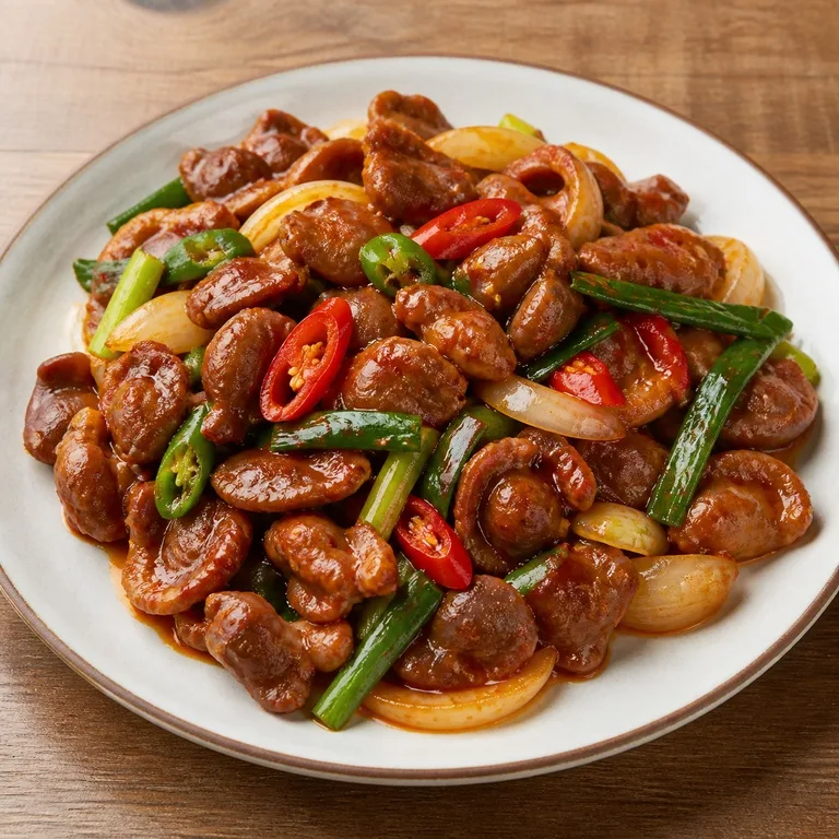 鶏砂肝炒め