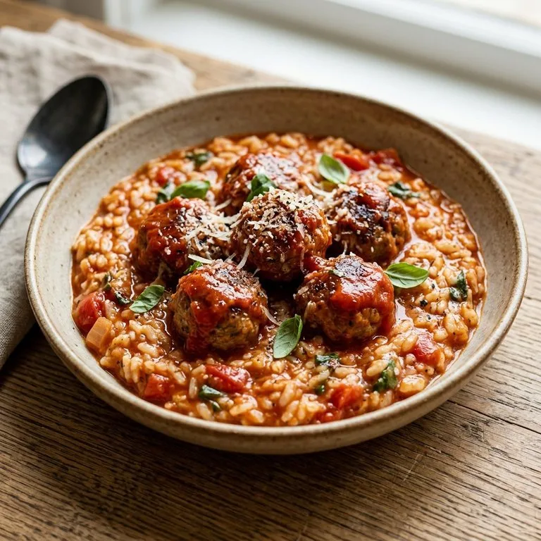 Risotto Tomat Bakso Daging