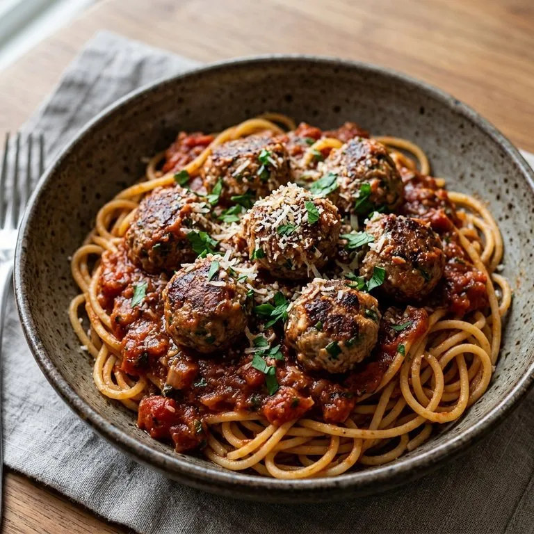 Pasta Tomat Bakso Daging