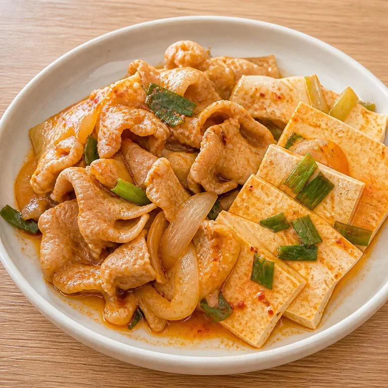 薄切りサムギョプサル豆腐