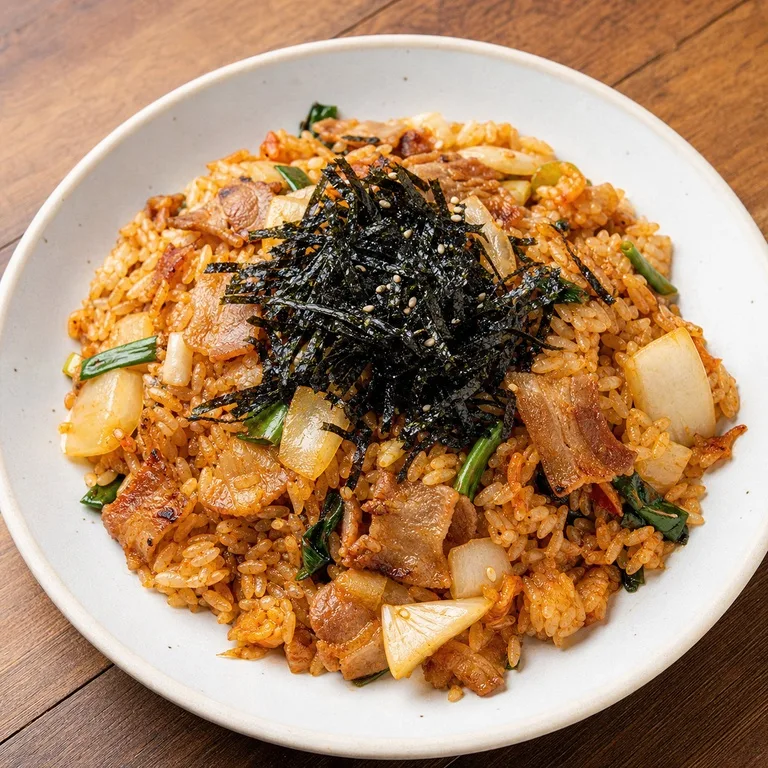 薄切りサムギョプサルチャーハン
