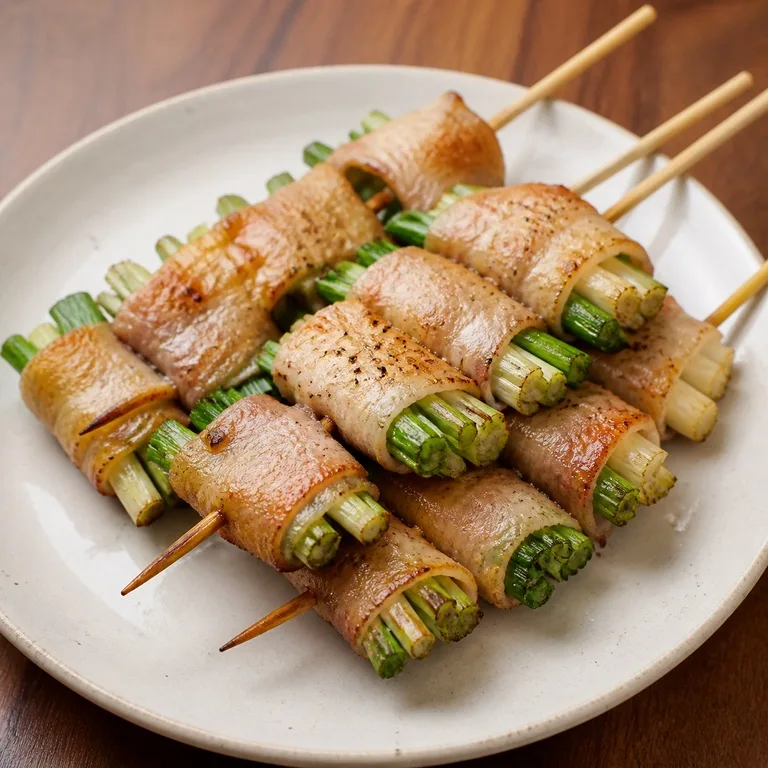 薄切りサムギョプサル大パ巻き串