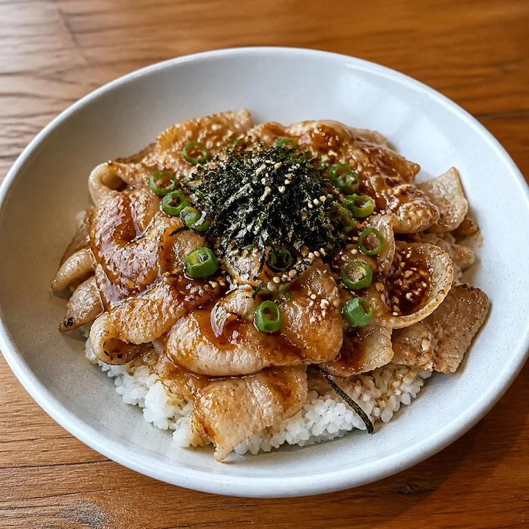 薄切りサムギョプサル丼