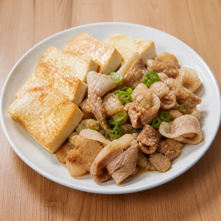 薄切りサムギョプサル豆腐