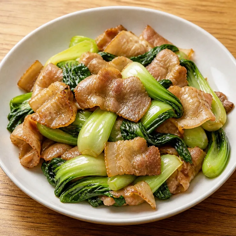 Samgyeopsal Iris Tipis dan Bok Choy