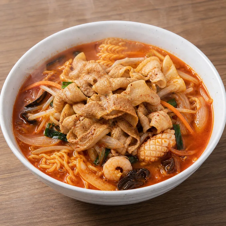 Ramyeon Jjamppong Daging Iris Tipis