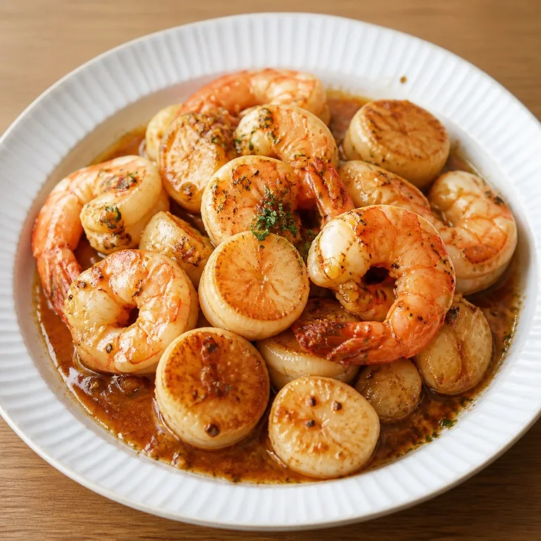 Udang Jumbo dan Kerang Simping